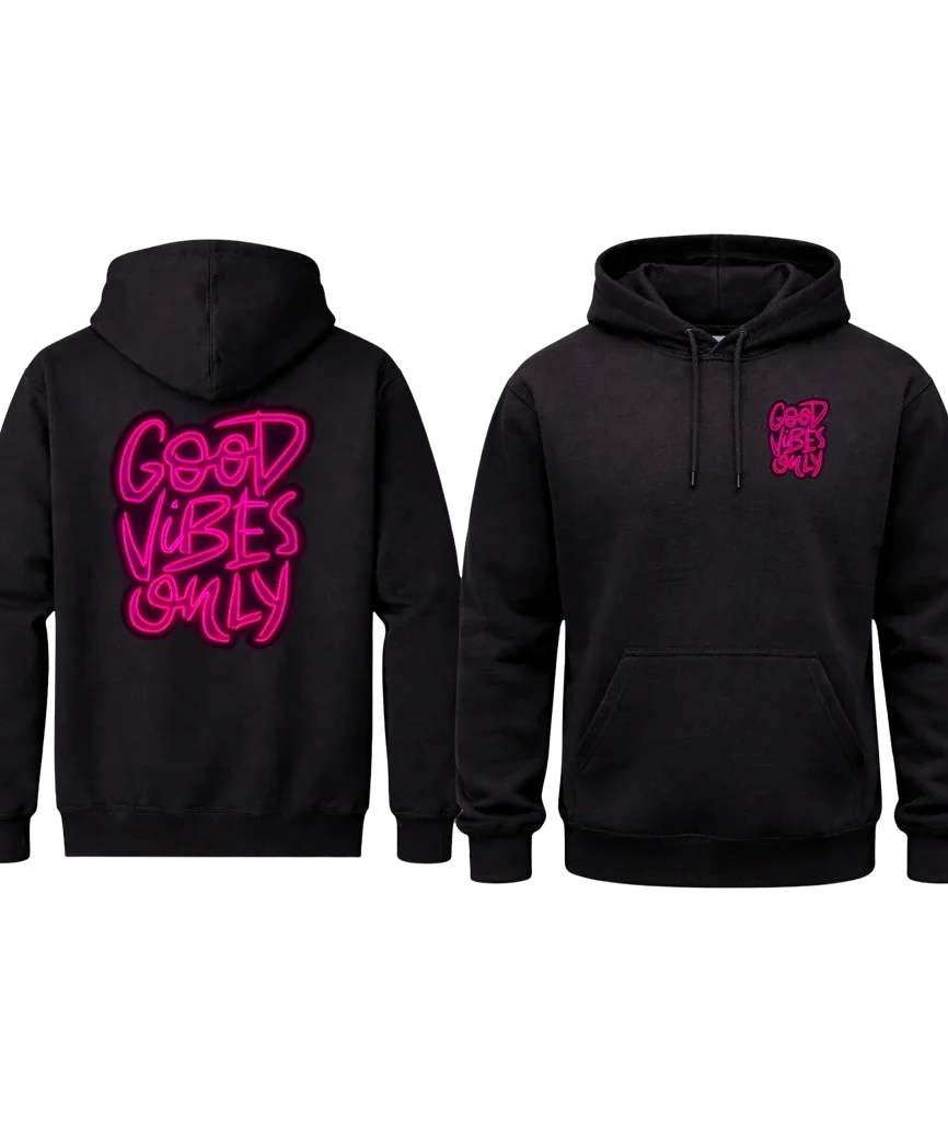 Dual Print Good Vibes Hoodie