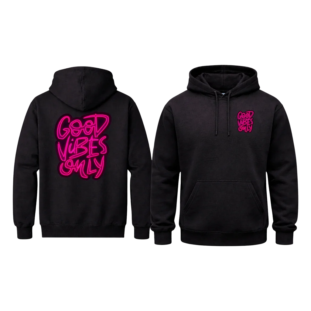 Dual Print Good Vibes Hoodie