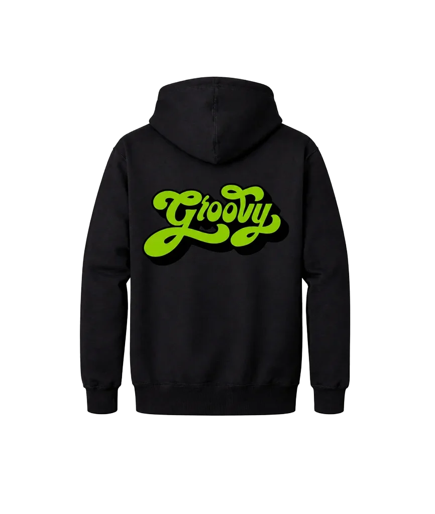 Groovy Front And Back Print Hoodie