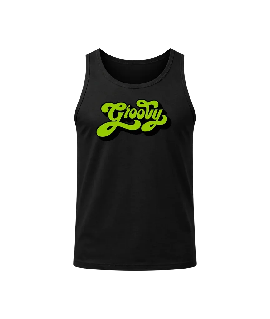 Groovy Black Tank Top