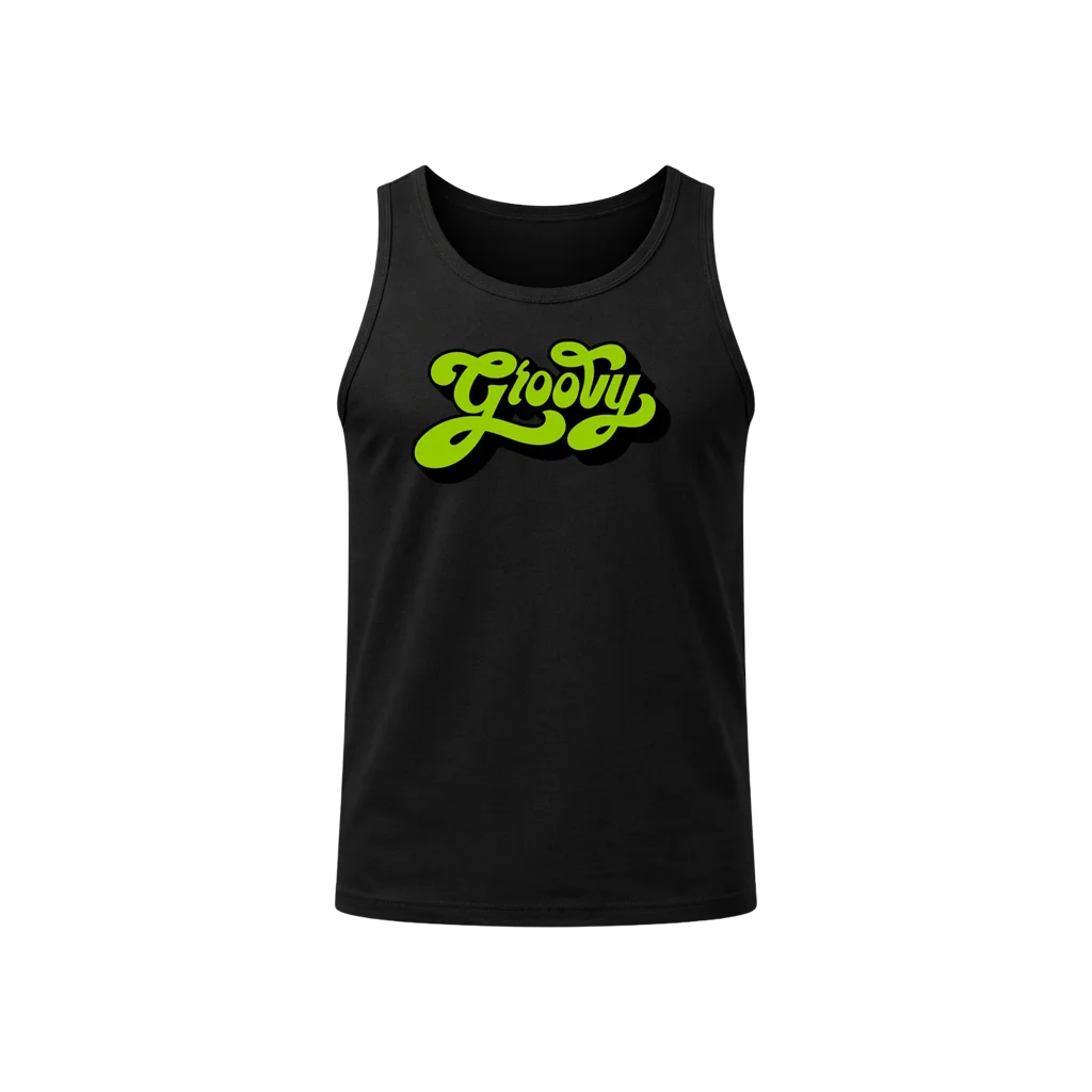 Groovy Black Tank Top