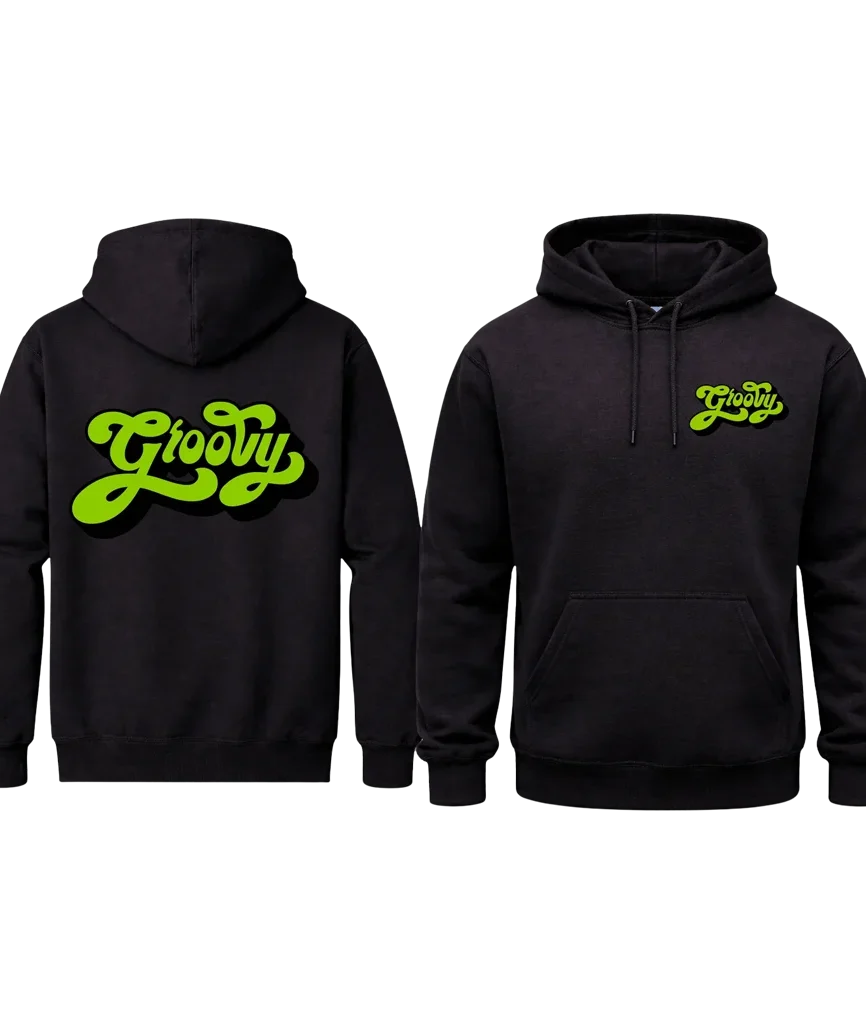 Groovy Front And Back Print Hoodie