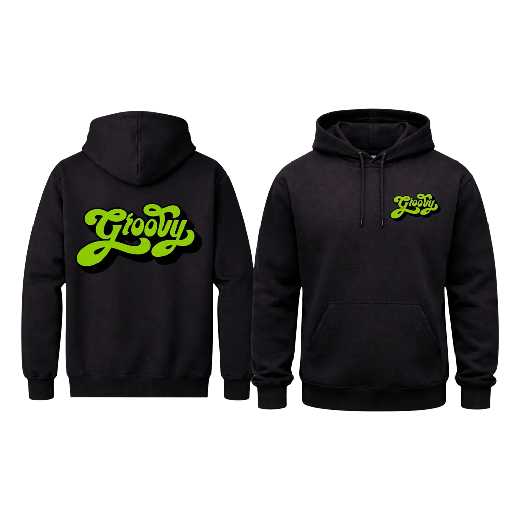 Groovy Front And Back Print Hoodie