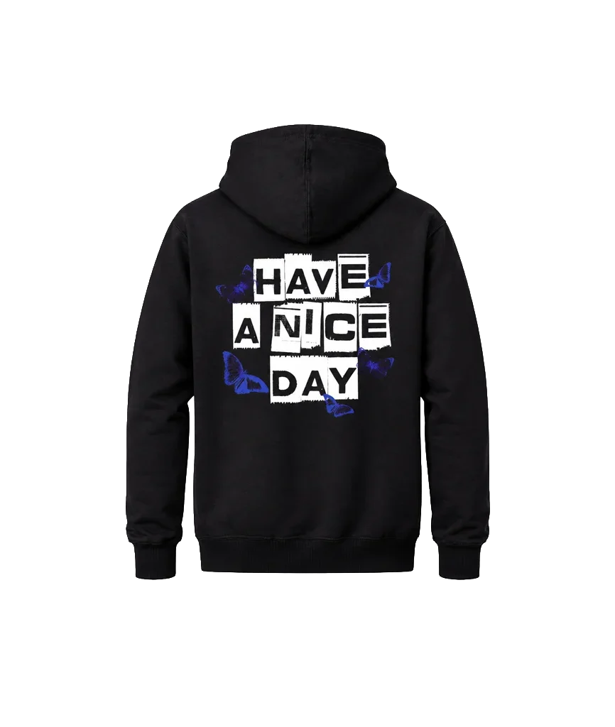 Butterfly Lettering Dual-Print Hoodie