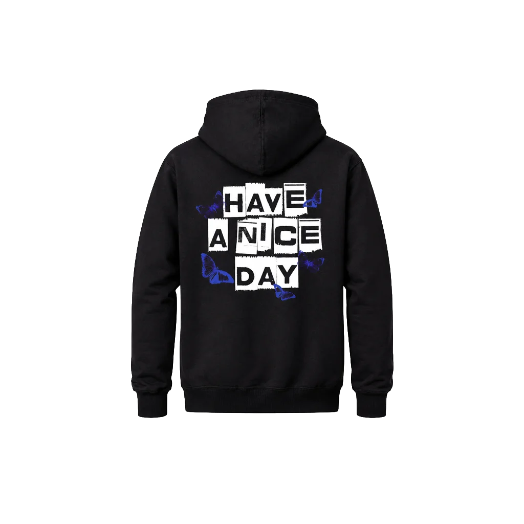 Butterfly Lettering Dual-Print Hoodie