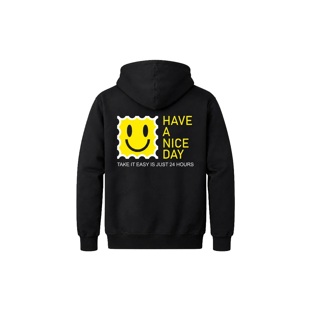 Have A Nice Day Dual Print Smiley Hoodie
