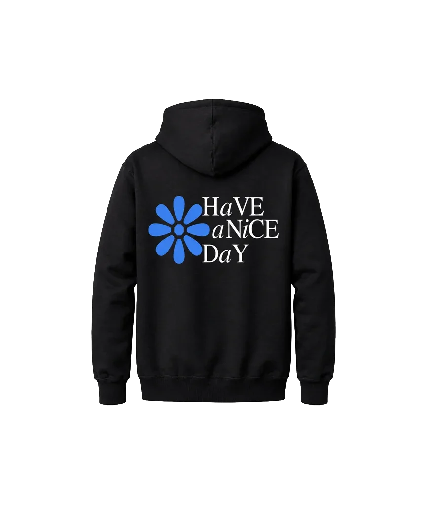 Blue Daisy Dual-Print Hoodie