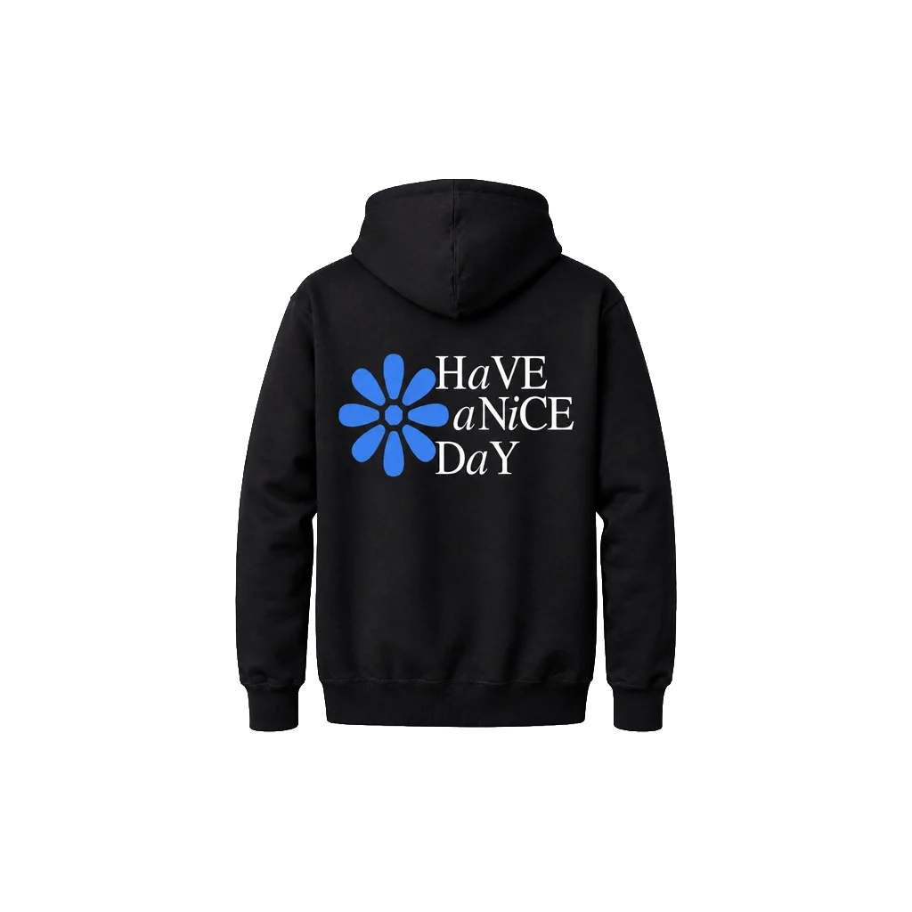 Blue Daisy Dual-Print Hoodie
