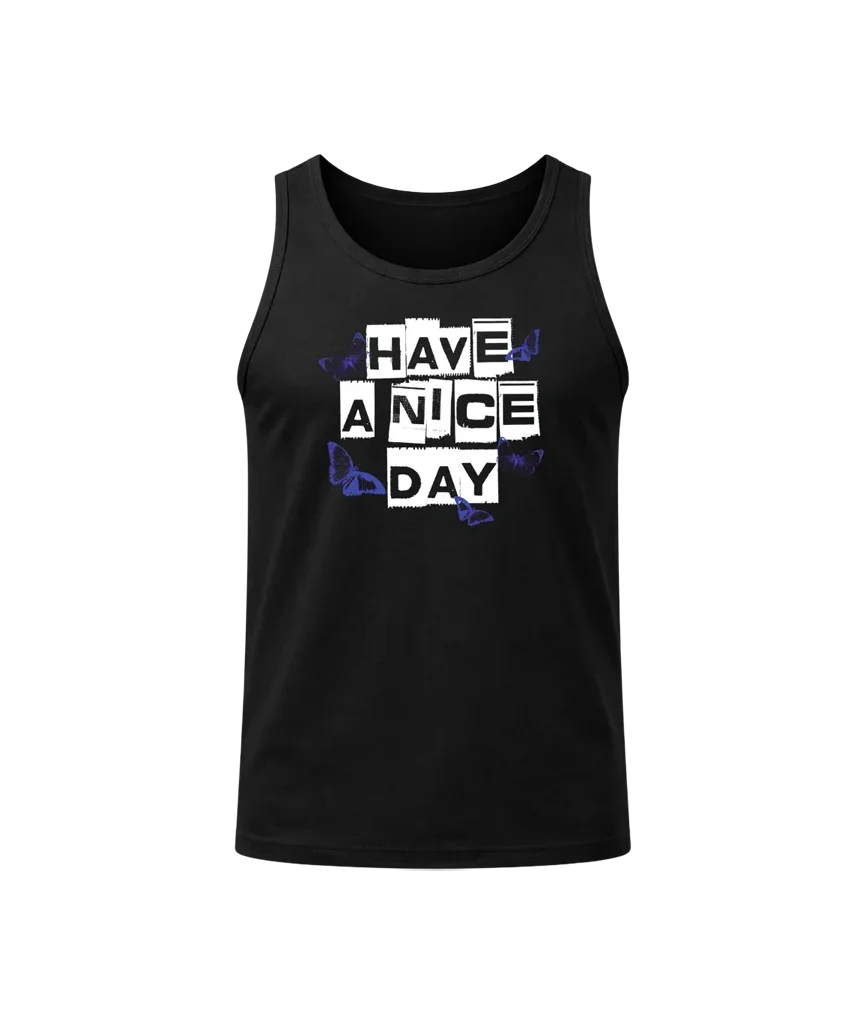 Butterfly Lettering Tank Top