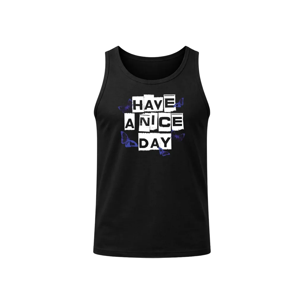Butterfly Lettering Tank Top
