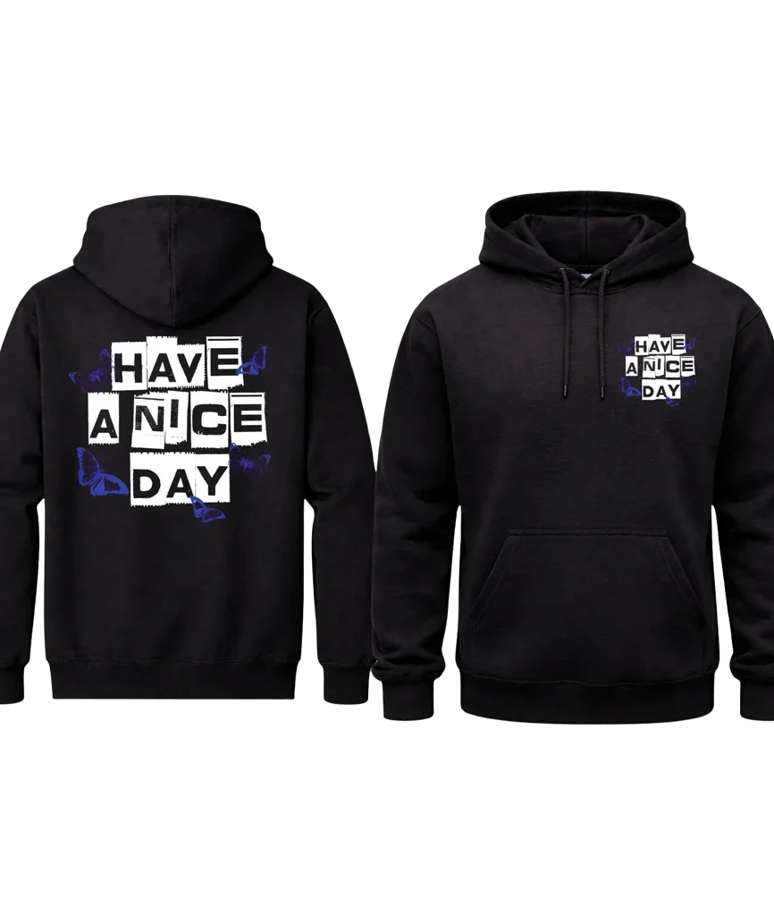 Butterfly Lettering Dual-Print Hoodie