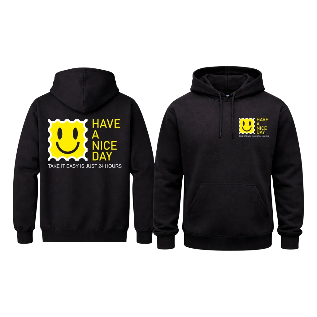 Have A Nice Day Dual Print Smiley Hoodie