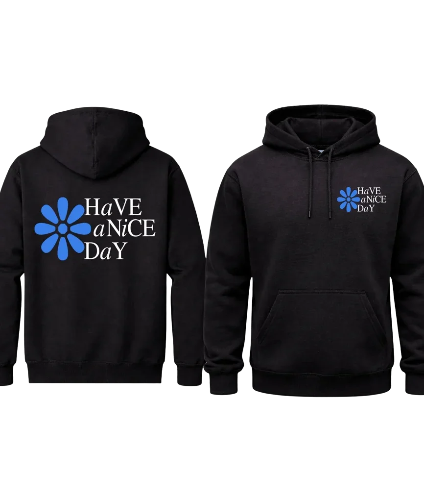 Blue Daisy Dual-Print Hoodie