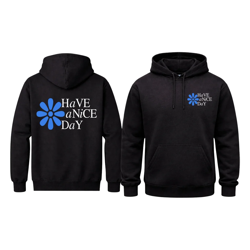 Blue Daisy Dual-Print Hoodie