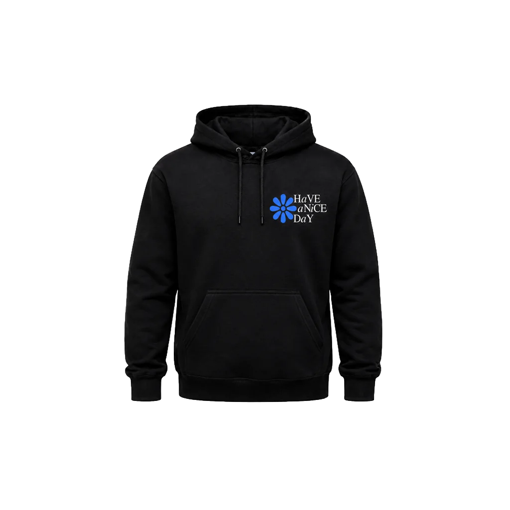 Blue Daisy Dual-Print Hoodie