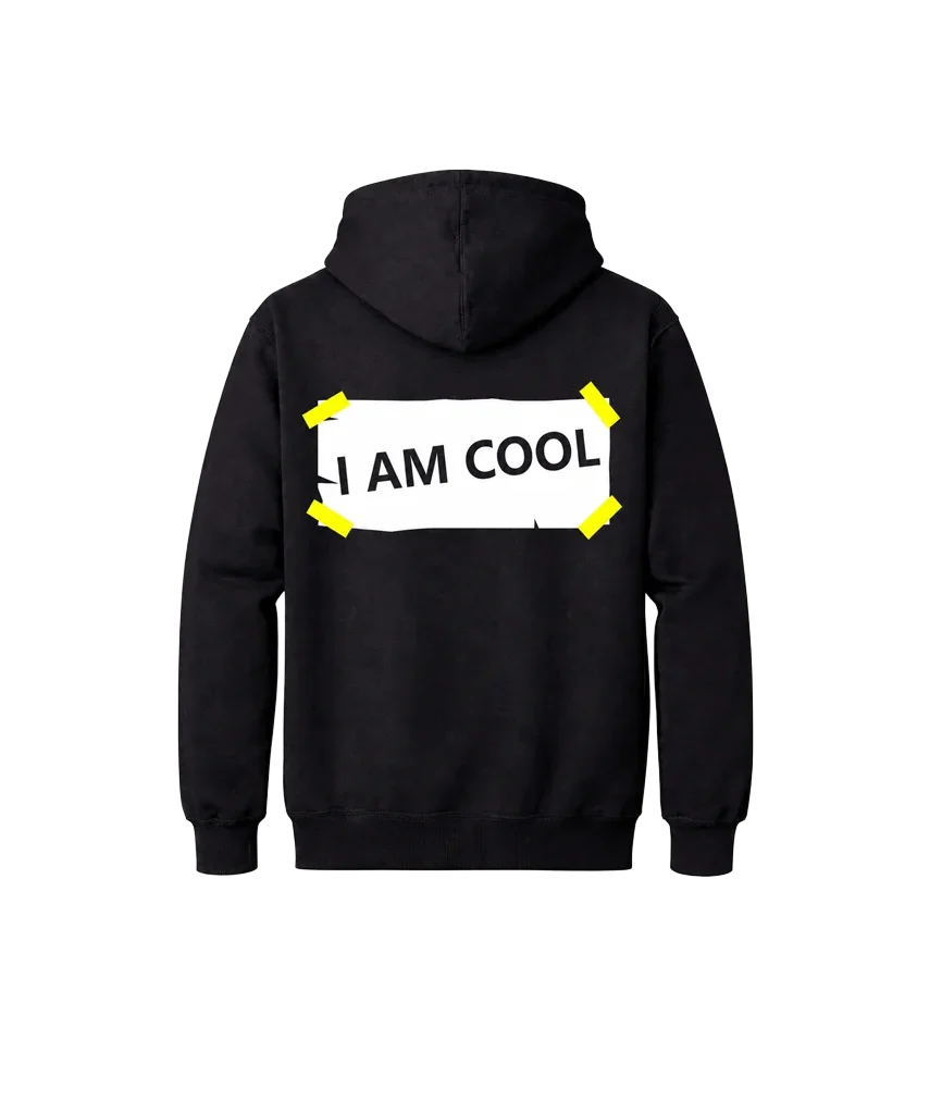 I Am Cool Front And Back Print Hoodie