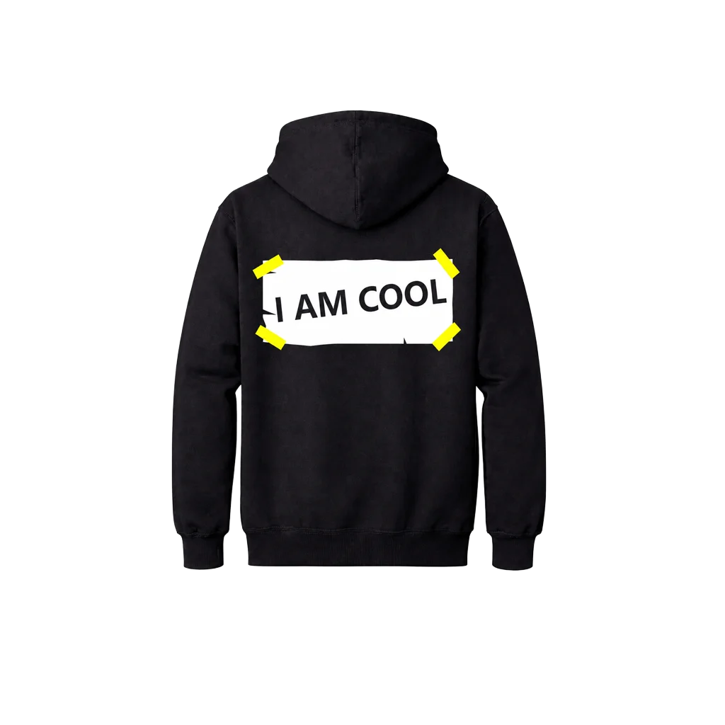 I Am Cool Front And Back Print Hoodie