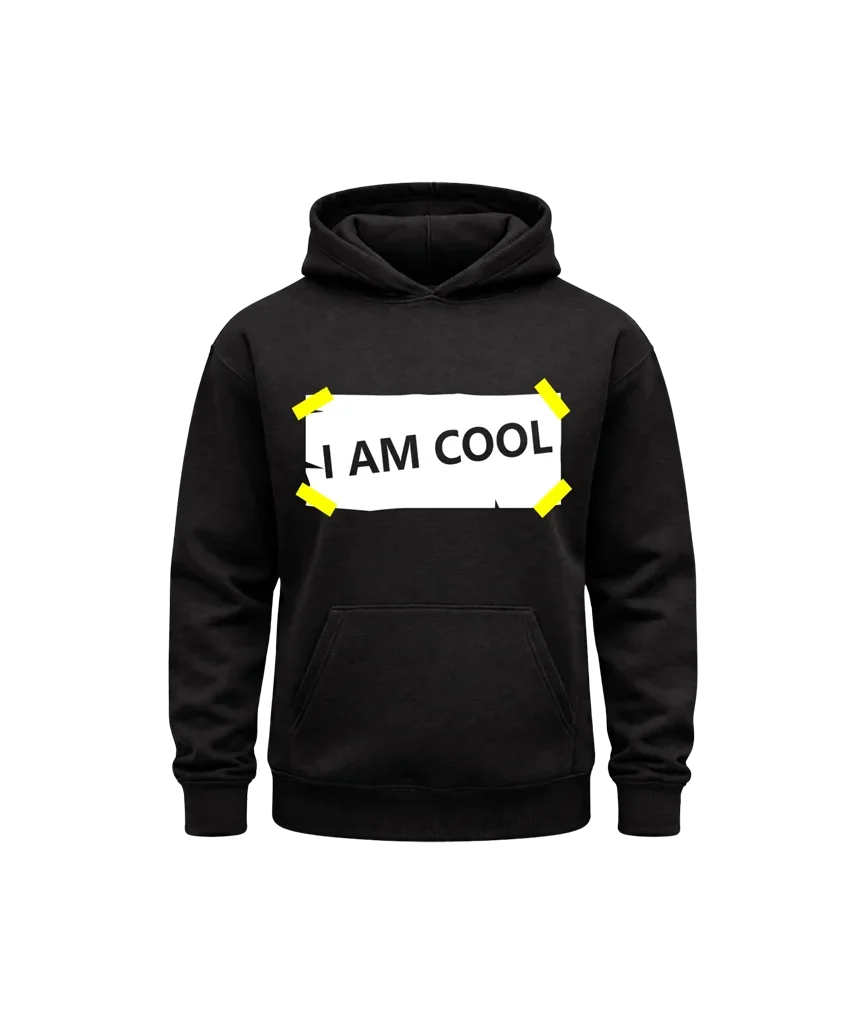 I Am Cool Black Hoodie