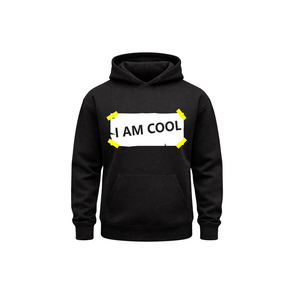 I Am Cool Black Hoodie
