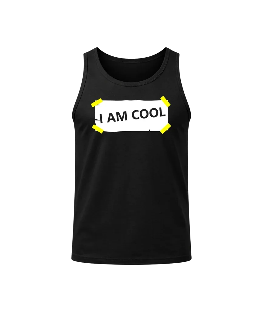 I Am Cool Black Tank Top