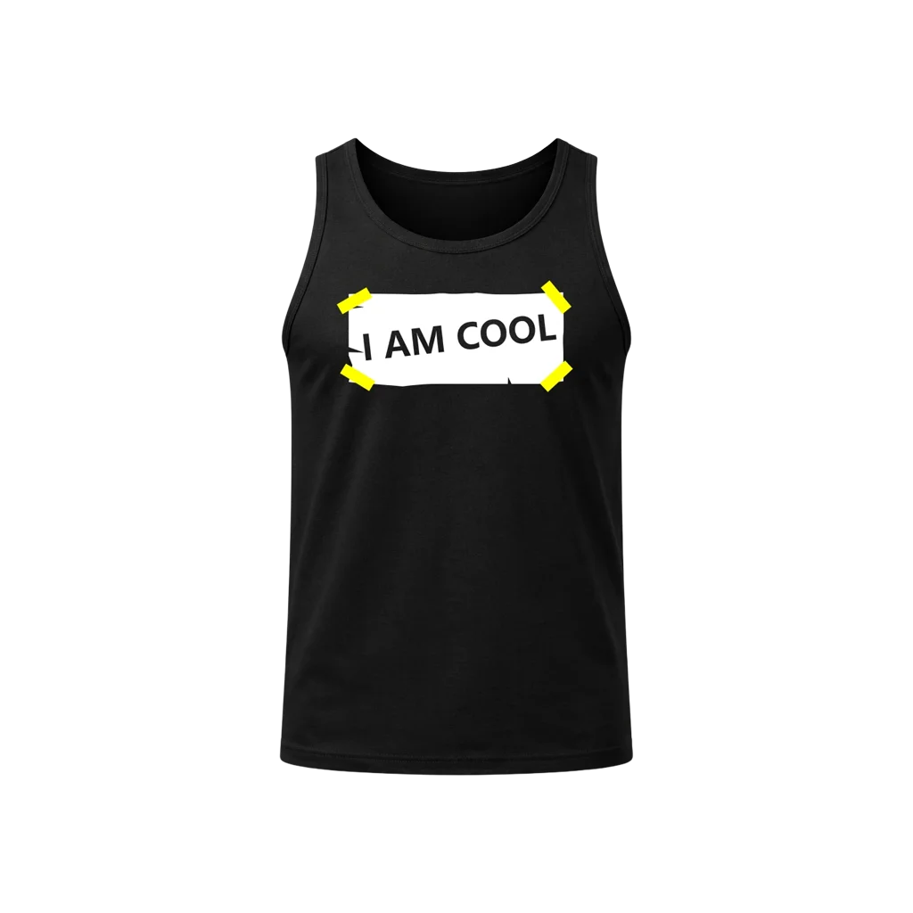 I Am Cool Black Tank Top