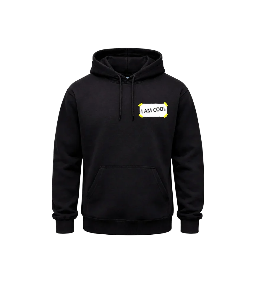I Am Cool Front And Back Print Hoodie