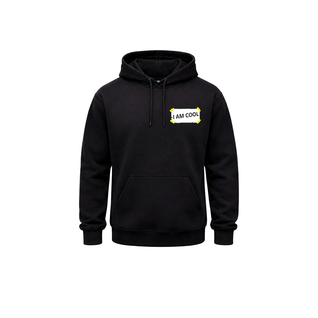 I Am Cool Front And Back Print Hoodie