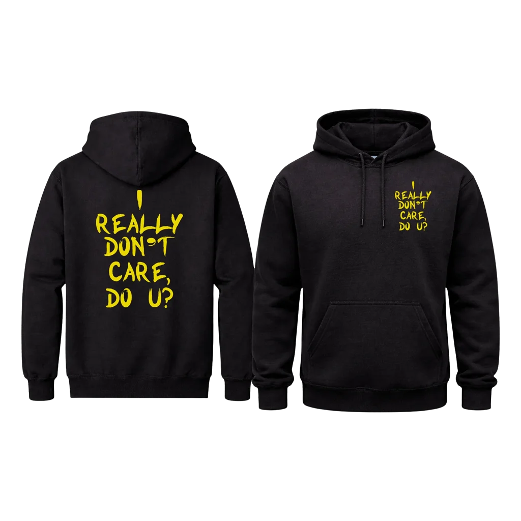 I Really Dont Care Front And Back Print Hoodie