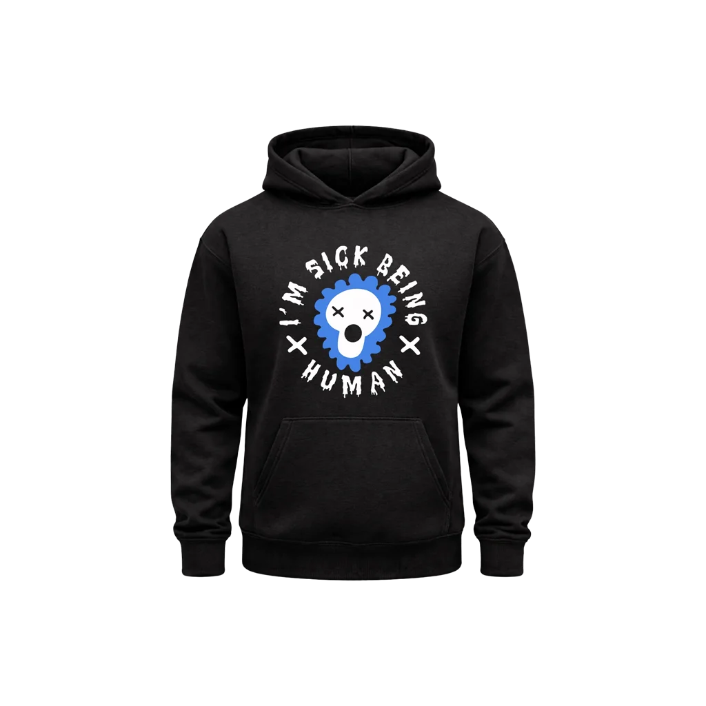 I’m Sick Being Human Black Hoodie