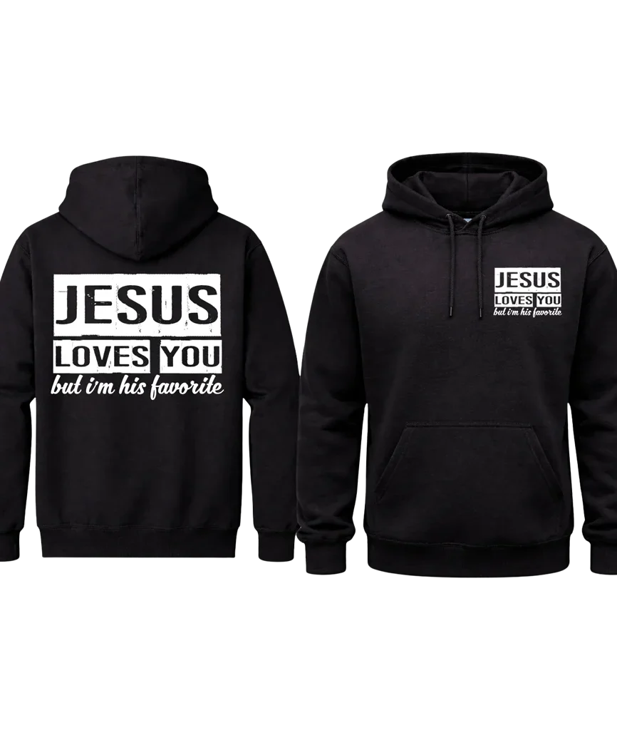 Jesus Loves You Front And Back Print Hoodie