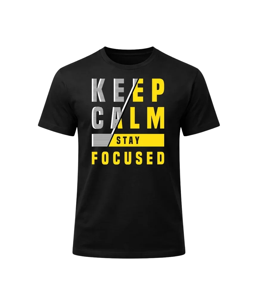 Keep Calm Stay Focused Golf T-Shirt