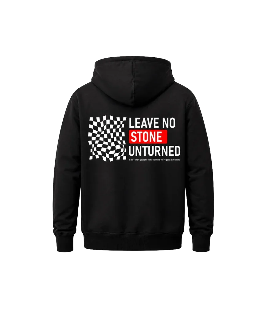 Leave No Stone Unturned Dual-Print Hoodie