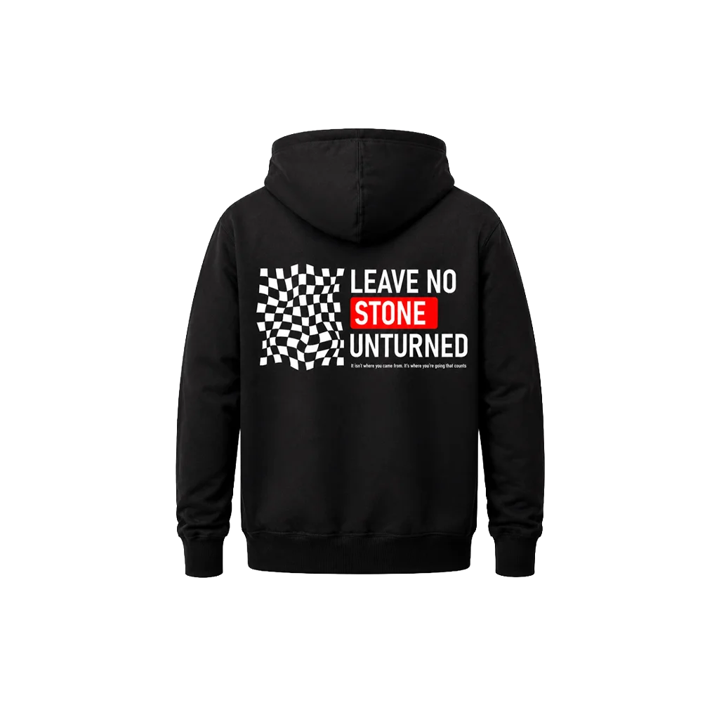 Leave No Stone Unturned Dual-Print Hoodie