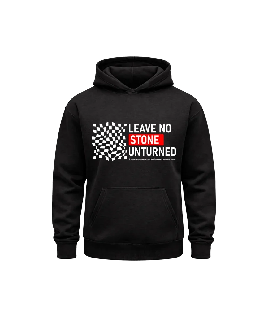 Leave No Stone Unturned Logo Hoodie