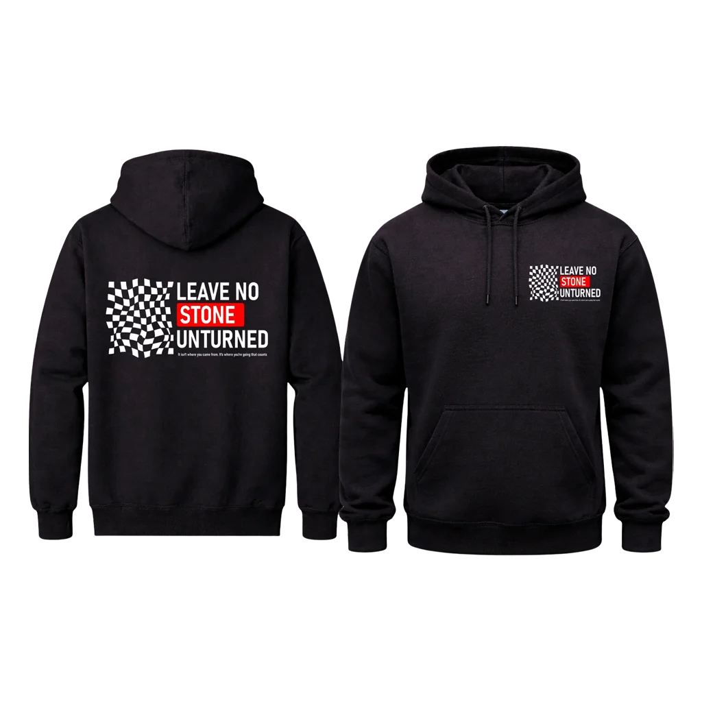 Leave No Stone Unturned Dual-Print Hoodie