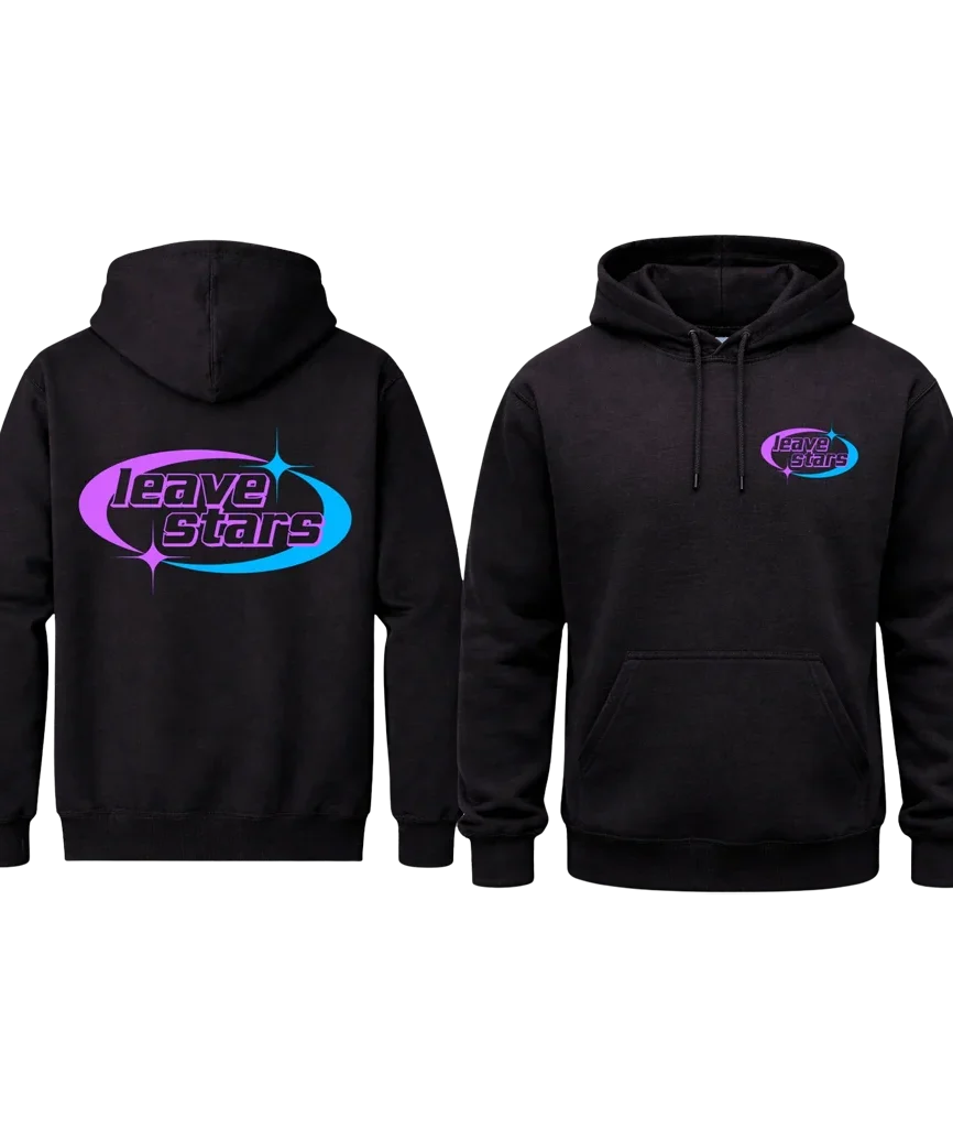 Leave Stars Front And Back Print Hoodie
