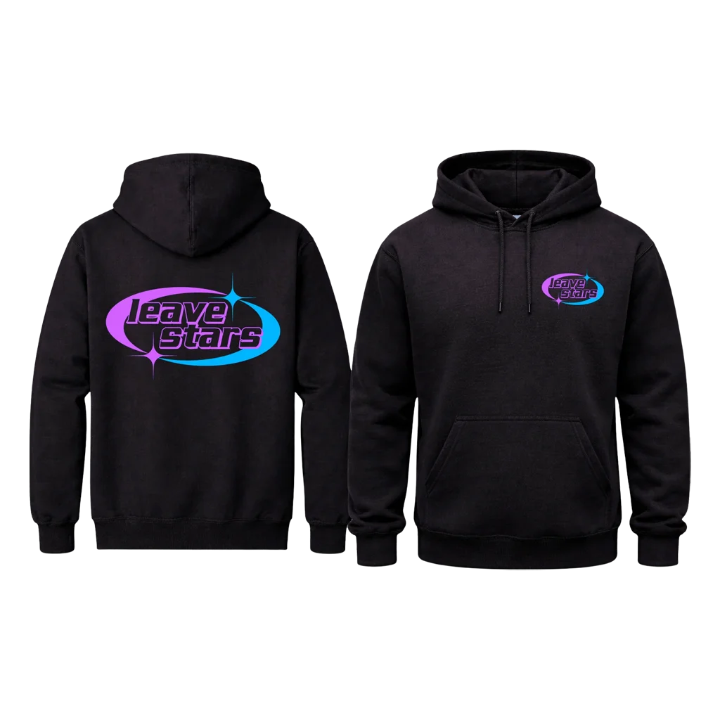 Leave Stars Front And Back Print Hoodie