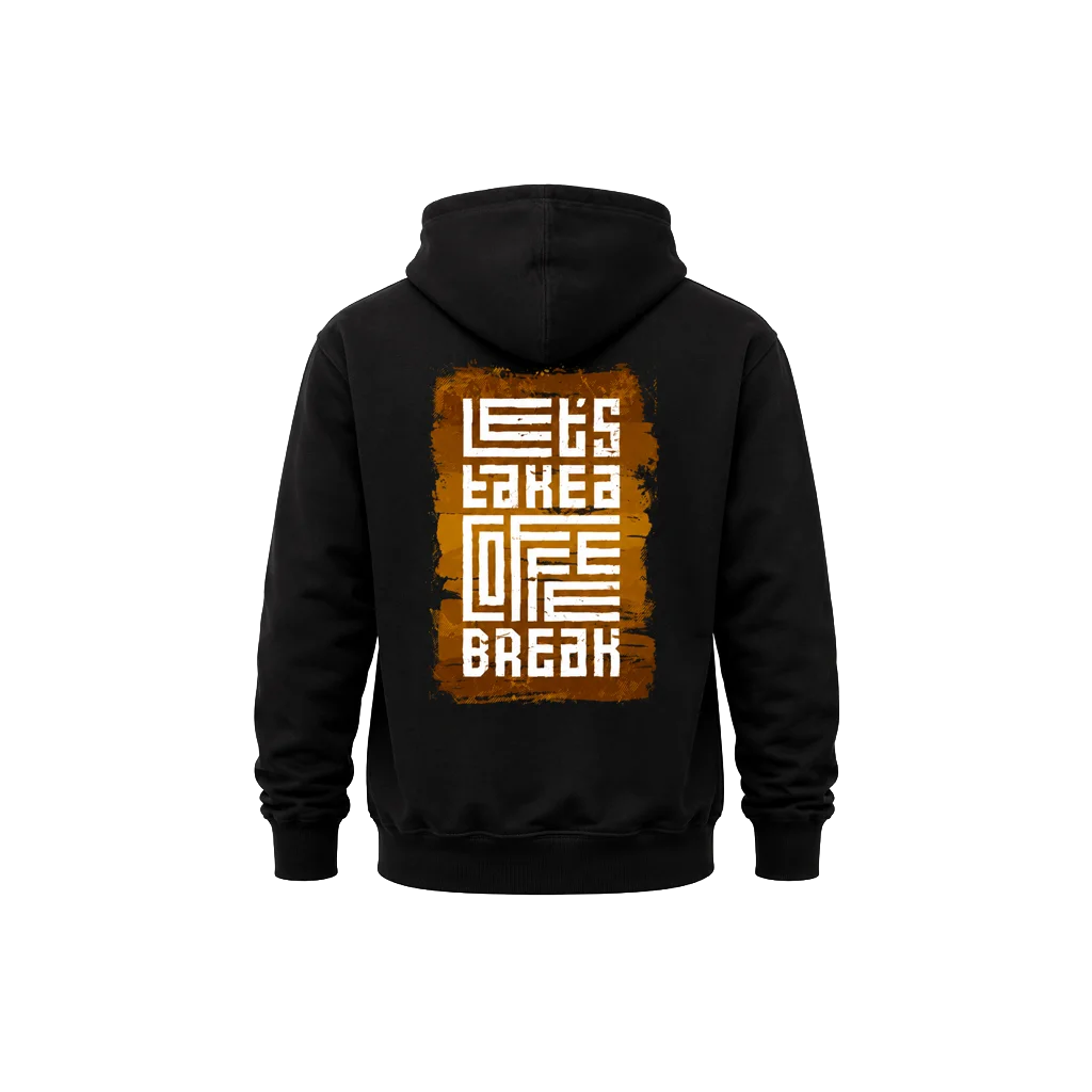 Let’s Take A Coffee Break Front And Back Print Hoodie