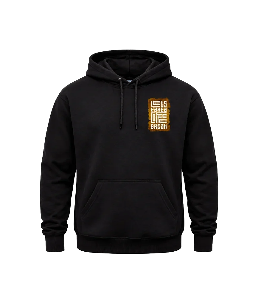 Let’s Take A Coffee Break Front And Back Print Hoodie