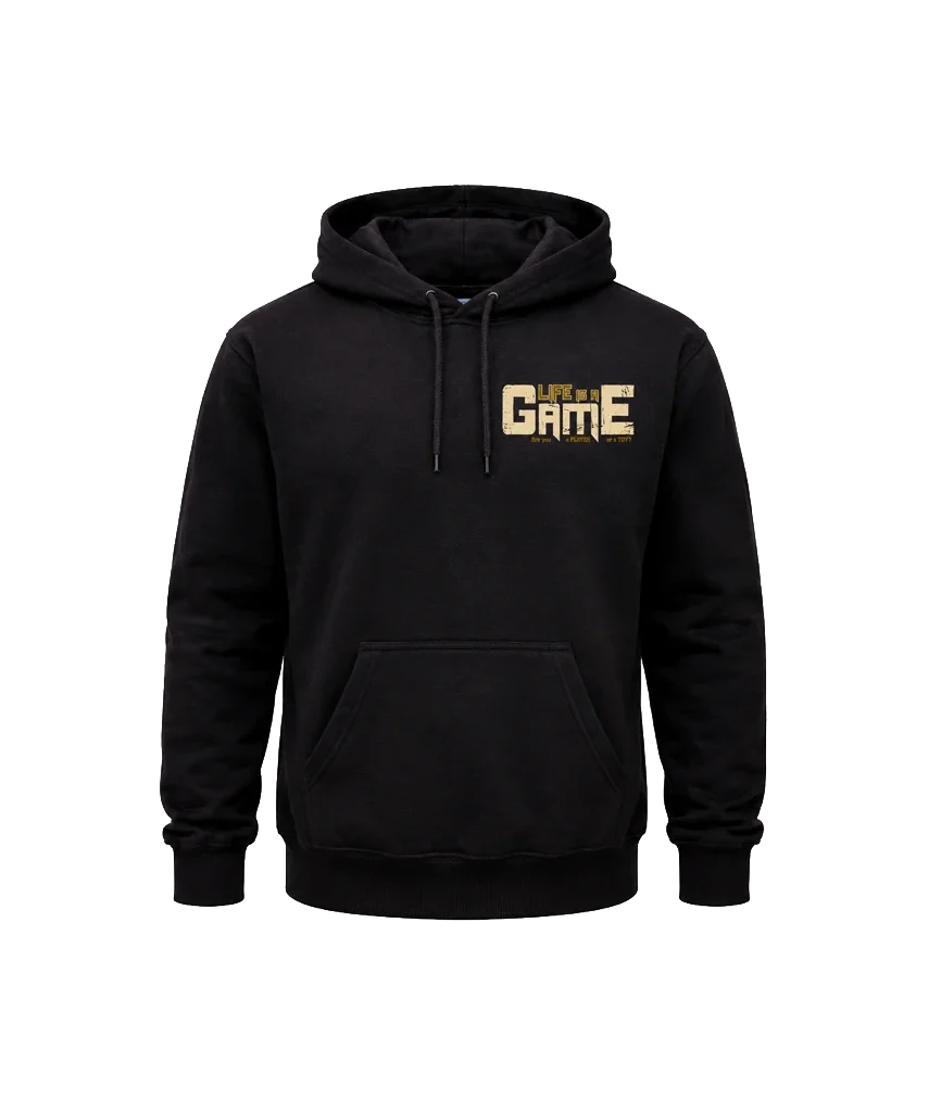 Life Is A Game Front And Back Print Hoodie