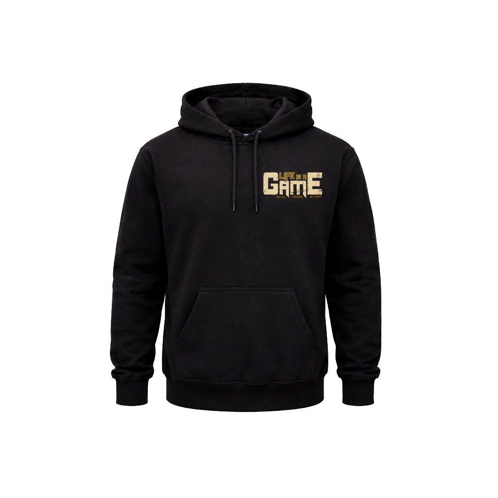 Life Is A Game Front And Back Print Hoodie