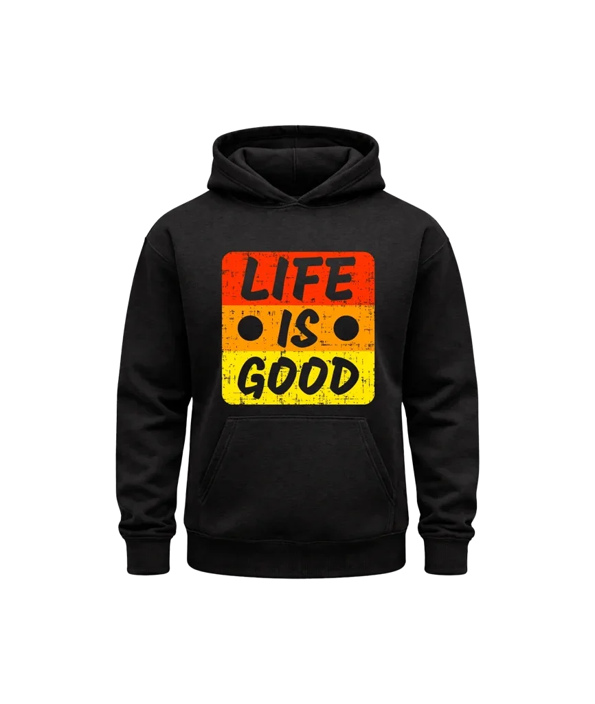 Life Is Good Classic Black Hoodie