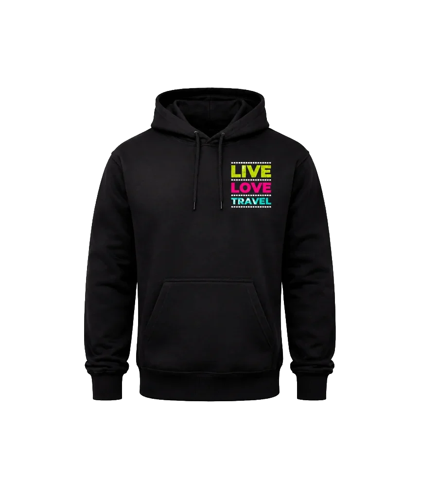 Live Love Travel Double Print Hoodie