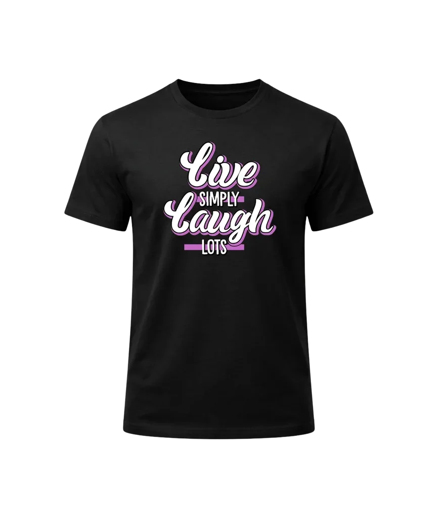 Live Simply Laugh Lots Graphic T-Shirt