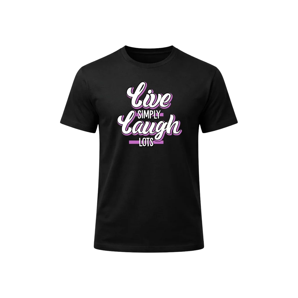 Live Simply Laugh Lots Graphic T-Shirt