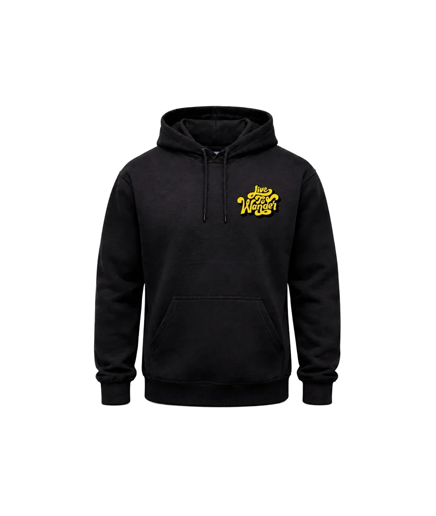 Live To Wander Front And Back Print Hoodie