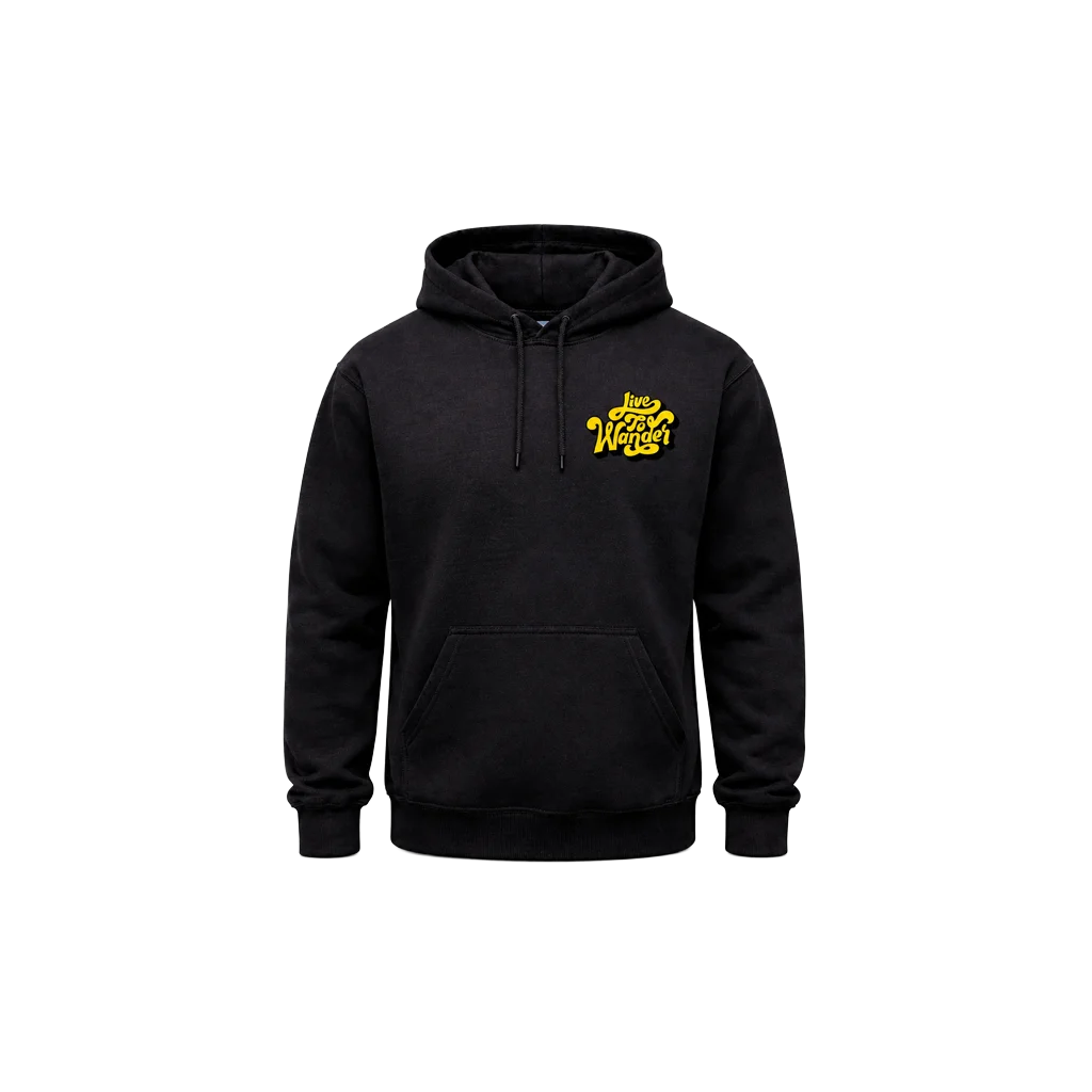 Live To Wander Front And Back Print Hoodie