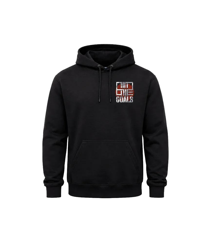 Minimalist “Live The Goals” Front Pocket Print Hoodie