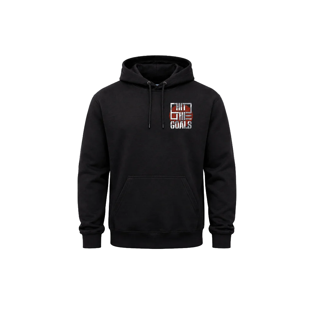 Minimalist “Live The Goals” Front Pocket Print Hoodie