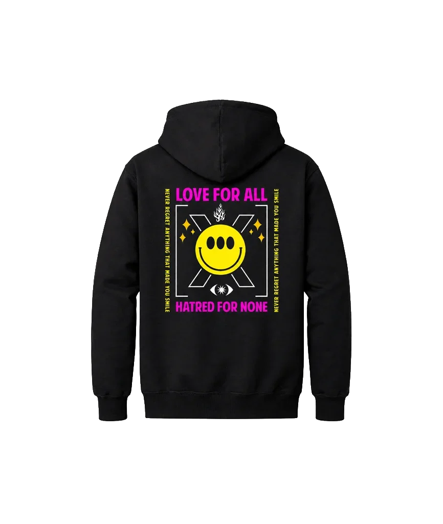 Love For All Dual-Print Black Hoodie